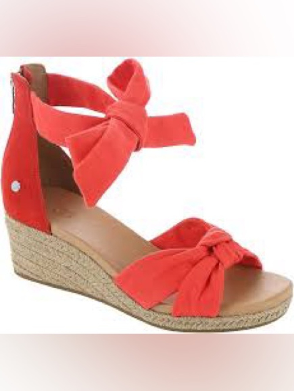 UGG Red Bow-Knot Ankle-Tie Sandals - Women
